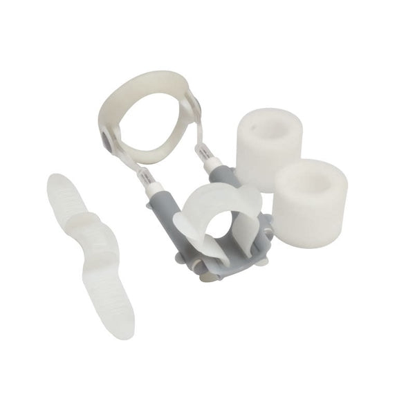 Male Edge penis extender close-up with adjustable rods for safe penis enlargement in length and girth