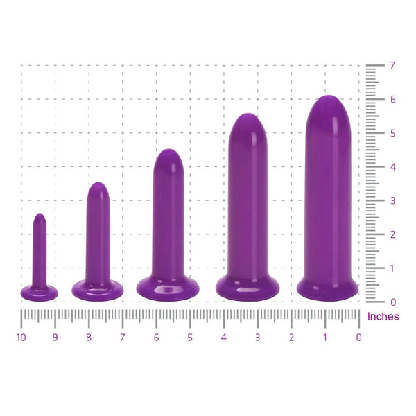 OptiCare 5-piece vaginal dilator set for vaginismus, dyspareunia, and pelvic therapy