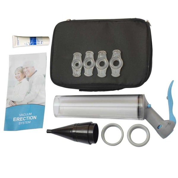 Manual vacuum erection device for erectile dysfunction and post-prostate surgery recovery.